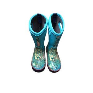 Bogs Kids Classic Forest Boots Size 13 Blue Multicolor Waterproof Comfortable